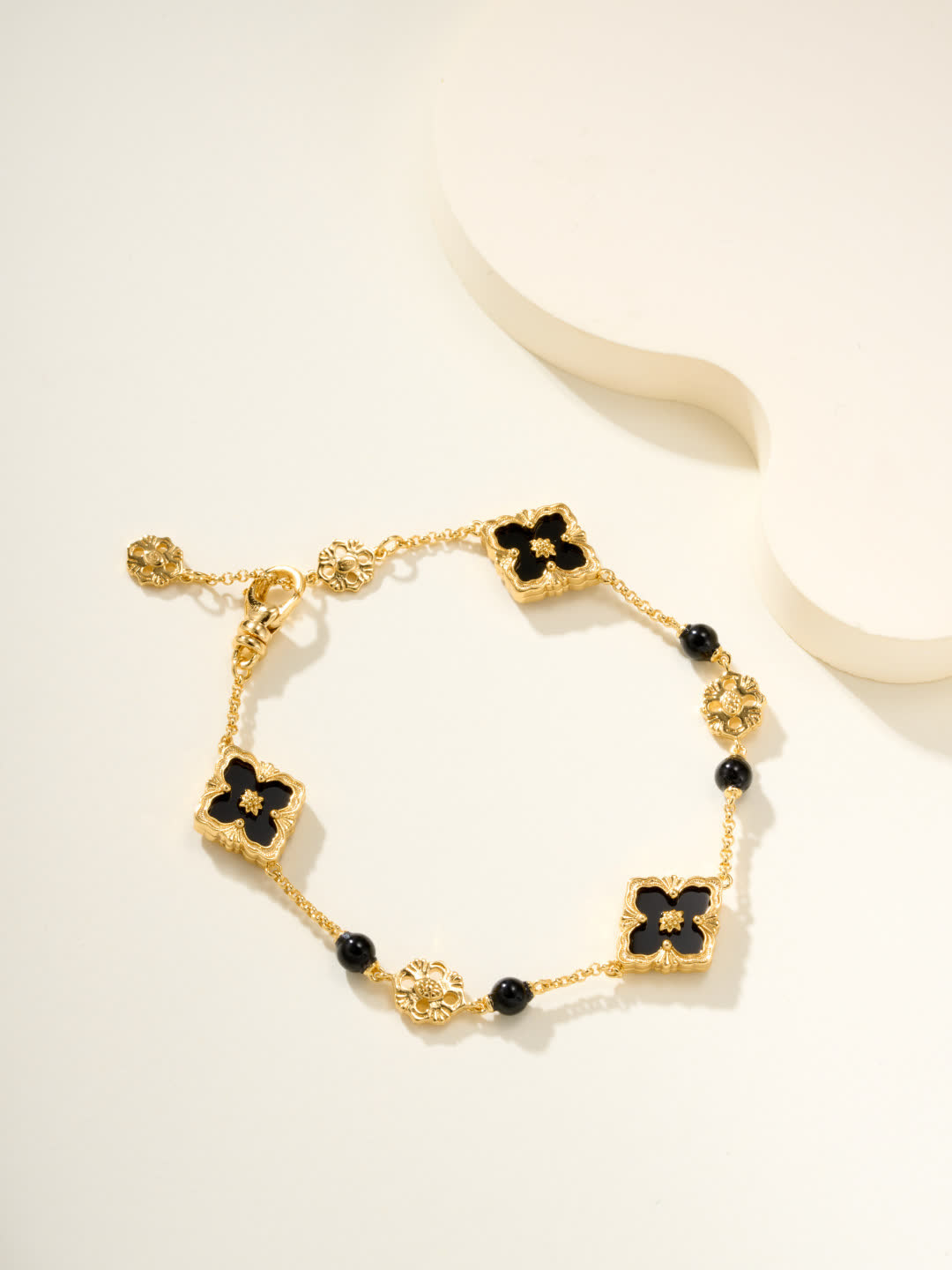 Van Cleef & Arpels Gold and Black Enamel Bracelet
